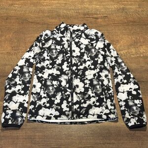 Avia Girls Black & White Floral Windbreaker Jacket (6/6x)